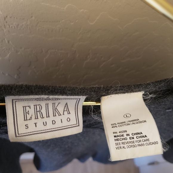 Vintage Erika Studio Short Sleeve Sweater Top L - Picture 4 of 7